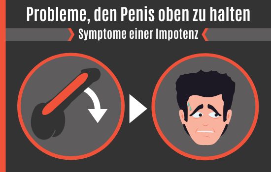 Probleme, den Penis oben zu halten (Symptome einer Impotenz)